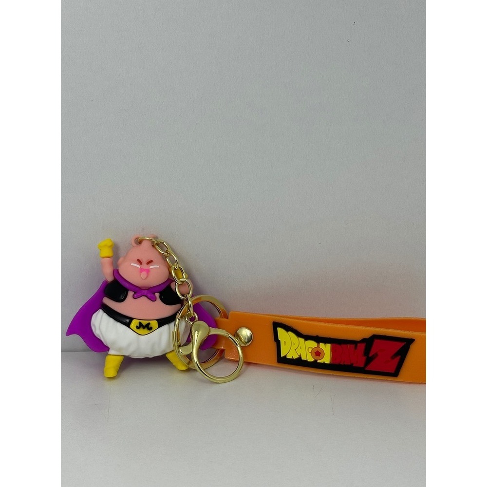 Dragon Ball Z Majin Buu‎ Rubber Keychain Pink Fat Buu Figure with Orange Strap